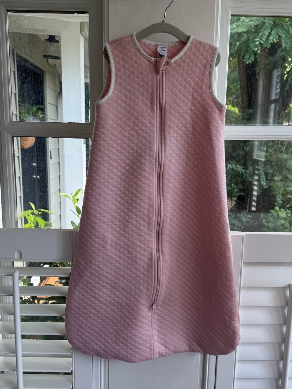 Nordstrom Pink Quilted Sleeveless Zip-Front Baby Sleepsack 0-12M